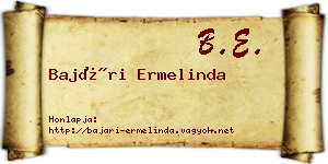 Bajári Ermelinda névjegykártya